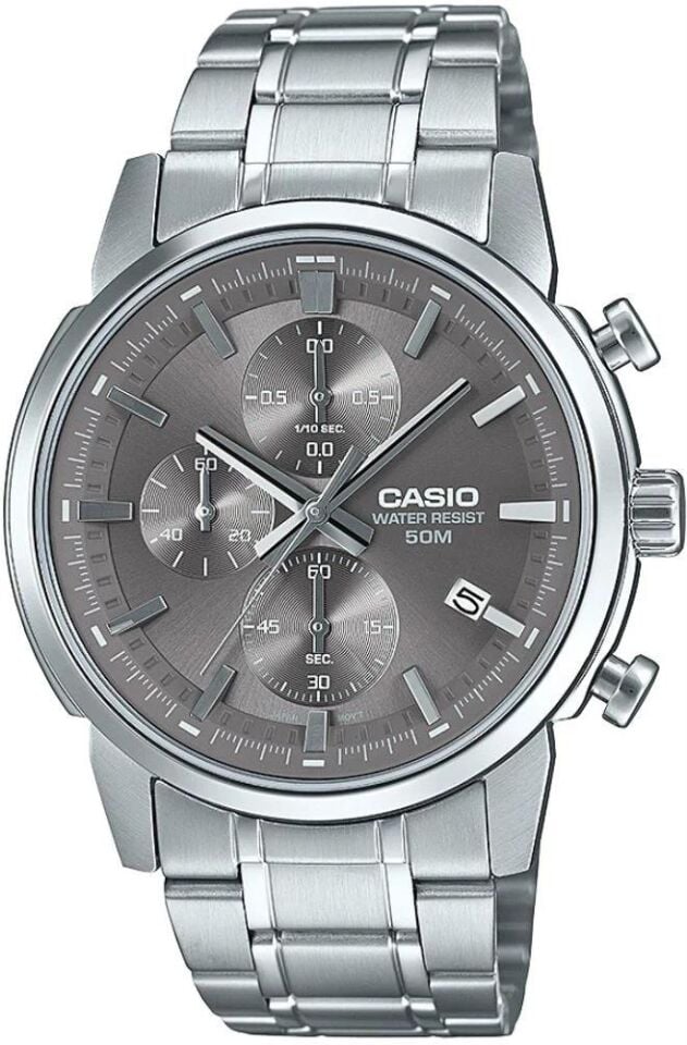 Casio MTP-E510D-8AVDF Quartz Çelik Gri 42 mm Erkek Kol Saati