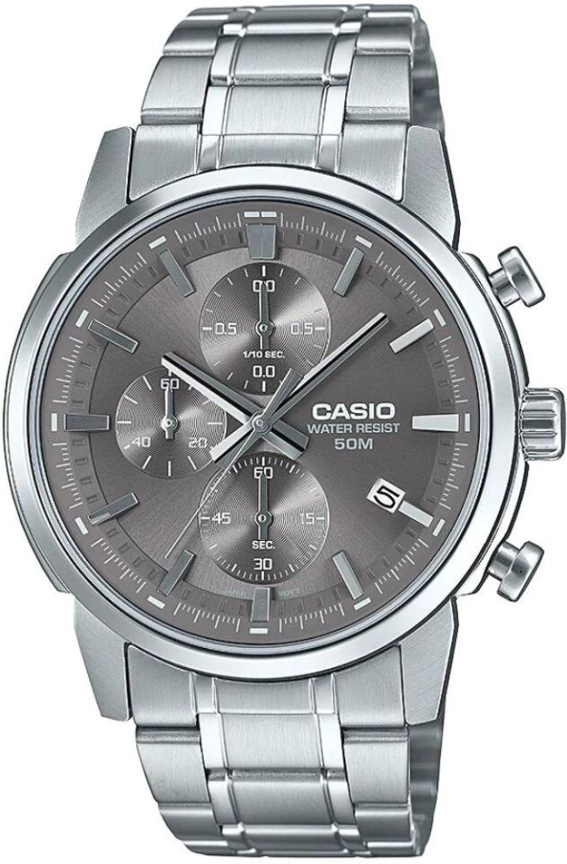Casio MTP-E510D-8AVDF Quartz Çelik Gri 42 mm Erkek Kol Saati