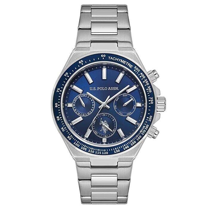 U.s. Polo Assn. USPA1130-01 Quartz Çelik Gri Lacivert 43 mm Erkek Kol Saati