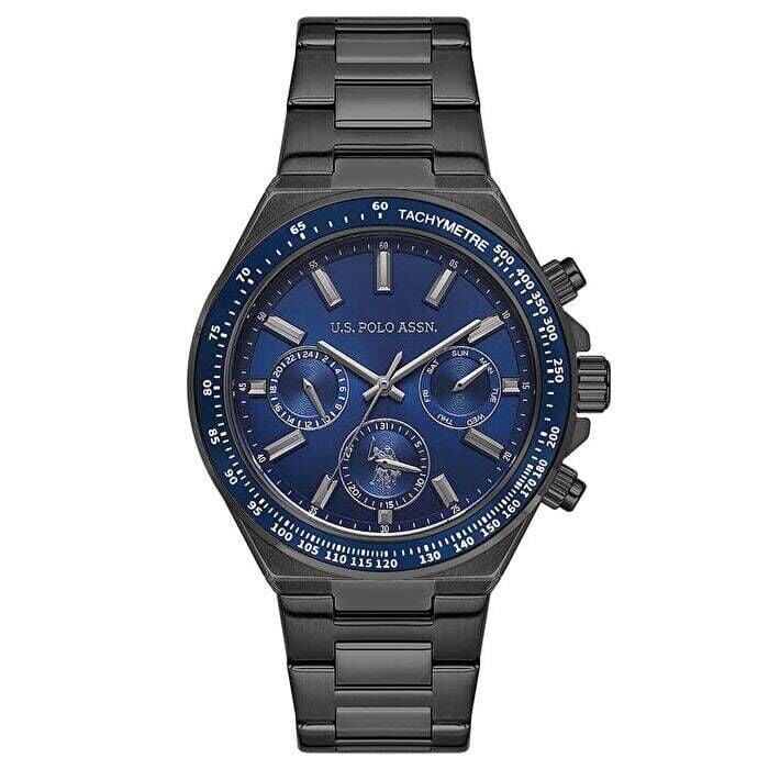 U.s. Polo Assn. USPA1130-04 Quartz Çelik Siyah Lacivert Kadran 43 mm Erkek Kol Saati