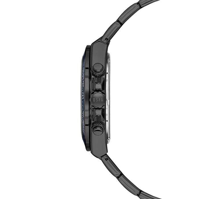 U.s. Polo Assn. USPA1130-04 Quartz Çelik Siyah Lacivert Kadran 43 mm Erkek Kol Saati