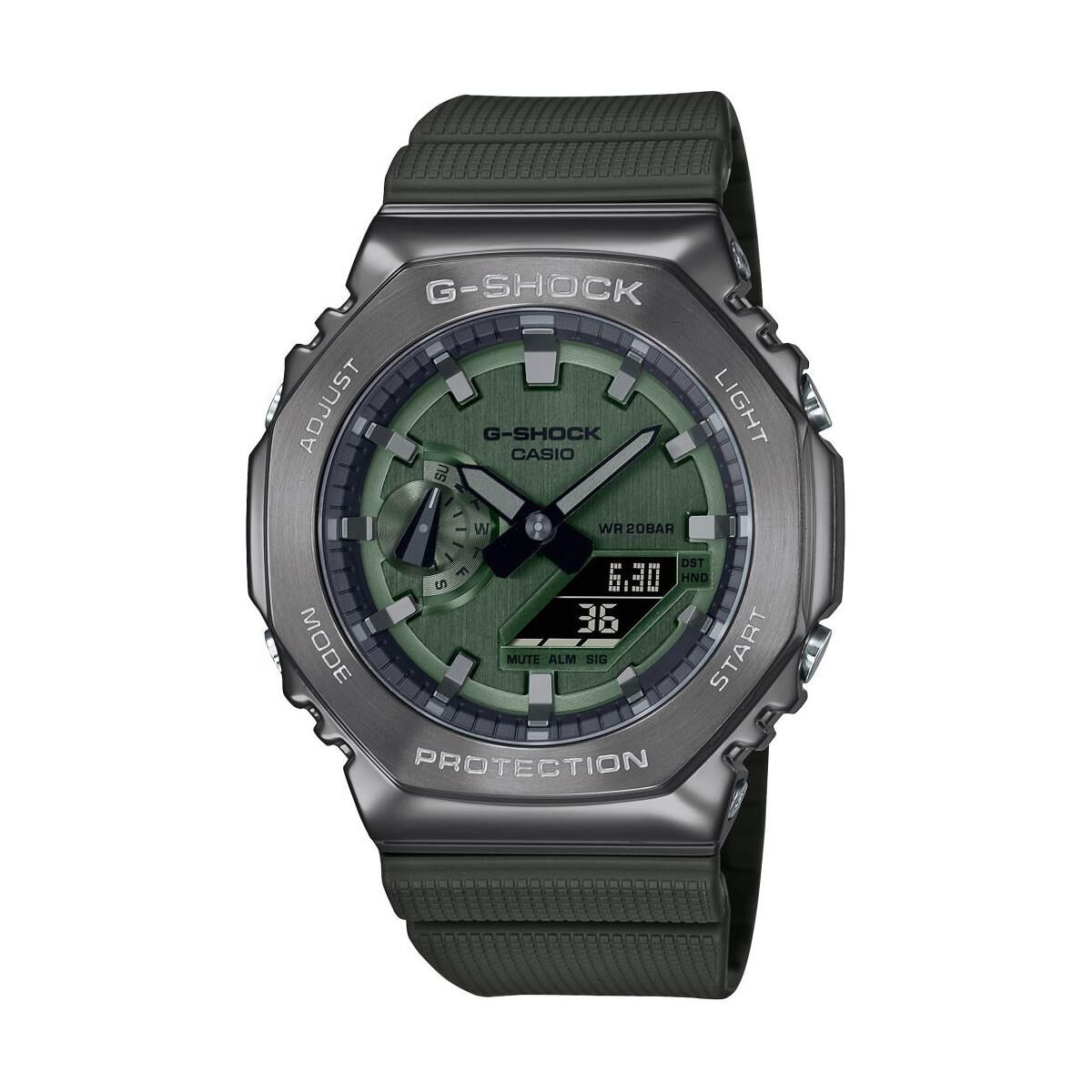Casio GM-2100B-3ADR Quartz Silikon Yeşil 20 ATM 44 mm Erkek Kol Saati