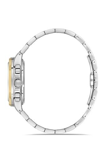 Ferro Gümüş ve Sarı Çelik Kordon Erkek Kol Saati FM11499A-D2