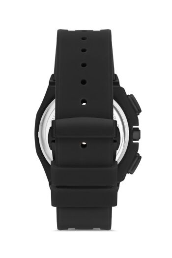 Ferro Quartz Silikon Siyah 43 mm Fonksiyonları Aktif Erkek Kol Saati
